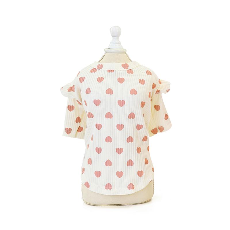 Autumn Winter Cotton Pet Dog Clothes for Small Dogs Love Print Puppy Cat Sweater Shirt Yorkies Shih Tzu Shirts Mascotas Clothing