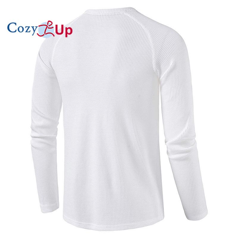 Cozy Up T-Shirts für Herren, BeefyT Henley-Shirts für Herren, Langarmshirts für Herren