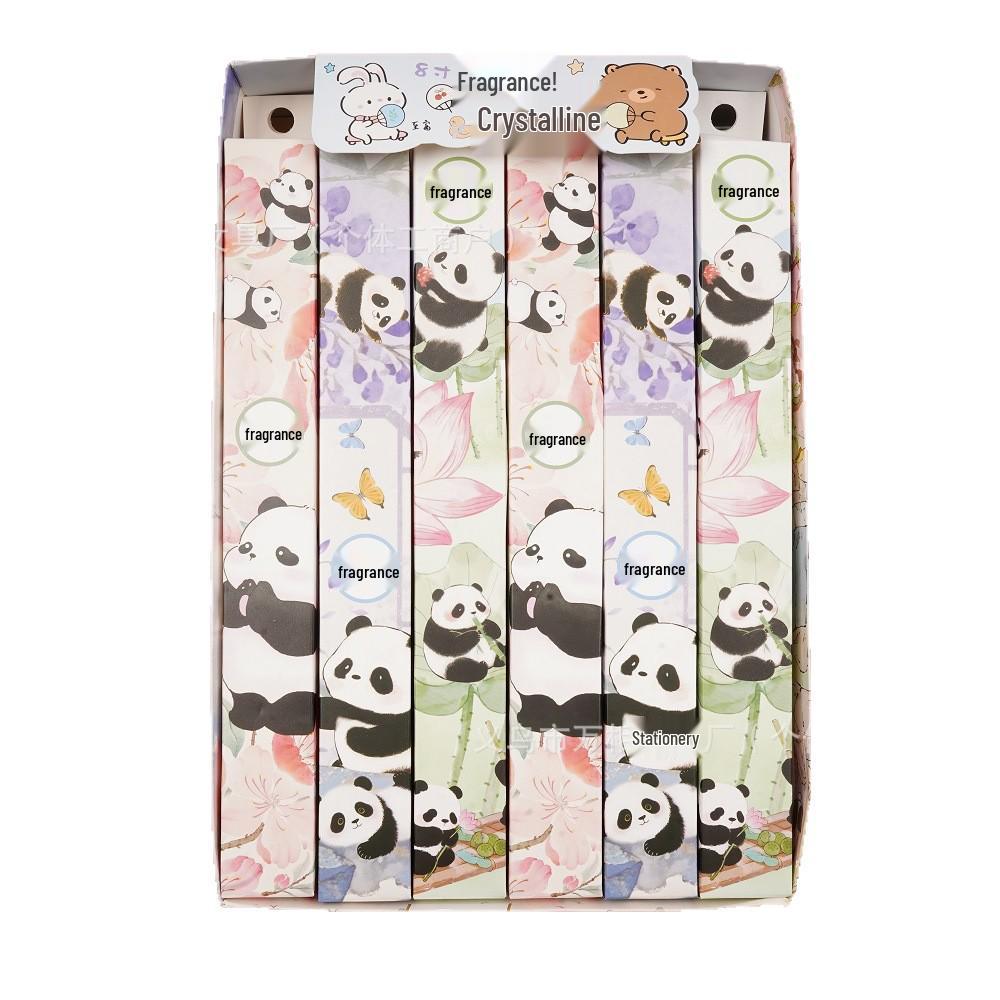 Panda 8-inch Cartoon Folding Fan - Cute Anime Design, Perfect for Students, High-Quality Summer Cool