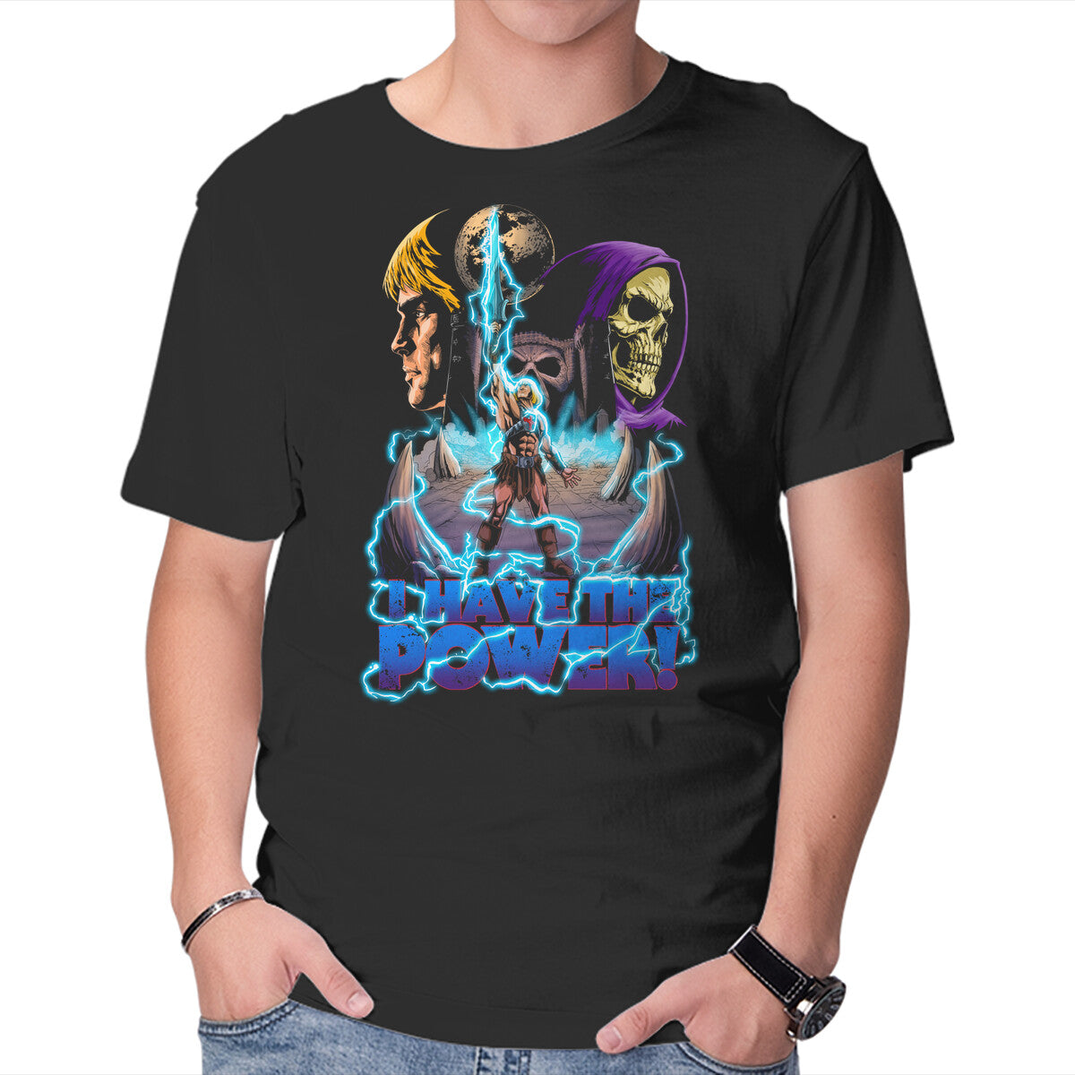 Unisex Crew Neck T-Shirt Have The Power Graphic Short Sleeve Casual Tee XS