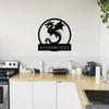 Custom Metal Dragon Wall Sculpture, Engraved Family Name, House Number Sign, Indoor Outdoor Art Decor