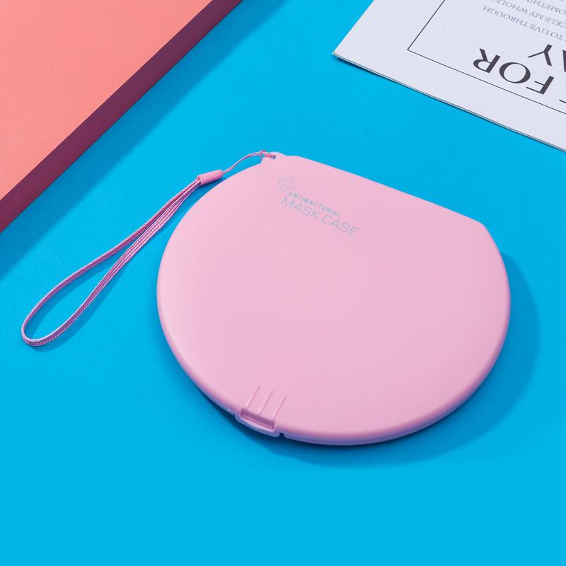 

Round Save masks Box PP Mask holder box Disposable Mask Storage Box Medicine Box student Dustproof Case Safe Pollution-Free