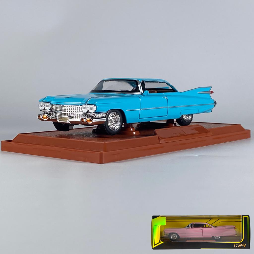 1:24 Cadillac Eldorado Biarritz 1959 Series 62 Alloy Diecast Metal Model Simulation Sound Light Birthday Present For Childrens