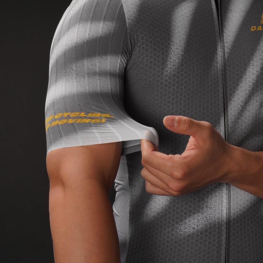 Darevie Men's Summer Short Sleeve Cycling Jersey Set with 4D Pads, Sweat-Wicking, Quick-Drying, Breathable, and Elastic, for Road Bikes (DVJ221)