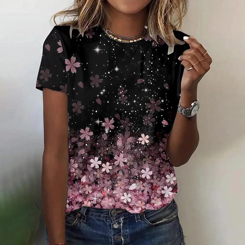 Fashion Versatile Women's Top Comfortable Crew Neck Short Sleeve Daily T-Shirts Women’s