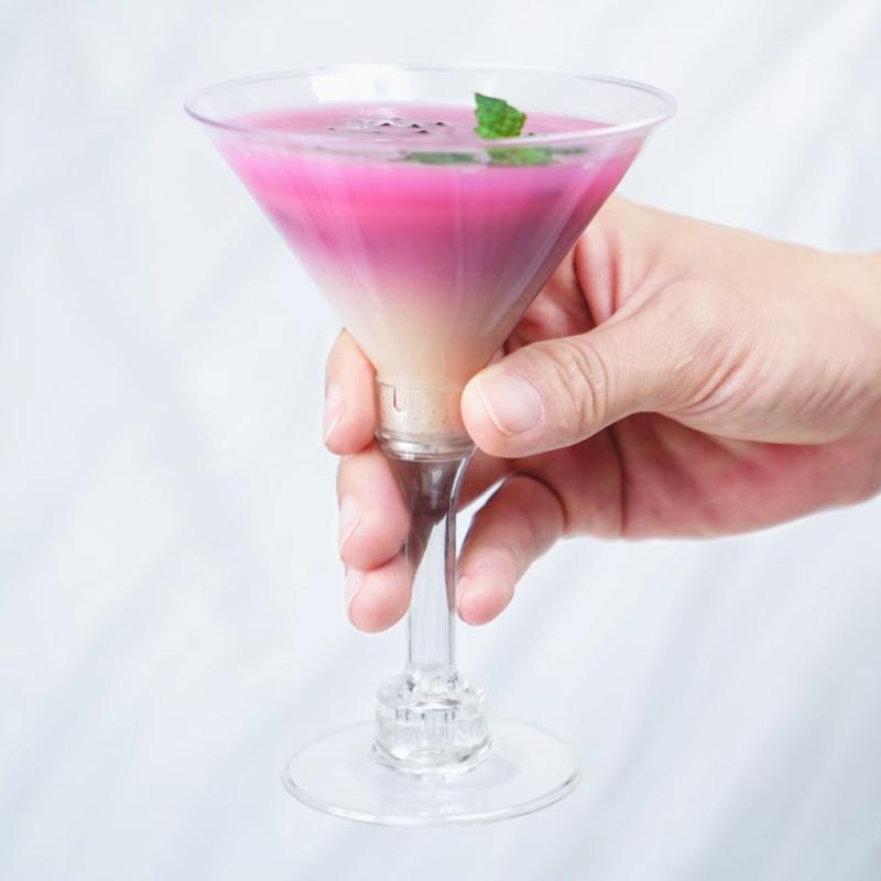5ks/12ks Tall Mousse Glasses Průhledné sklenice na Martini Letní sklenice Margarita Cocktail Plastové sklenice na víno