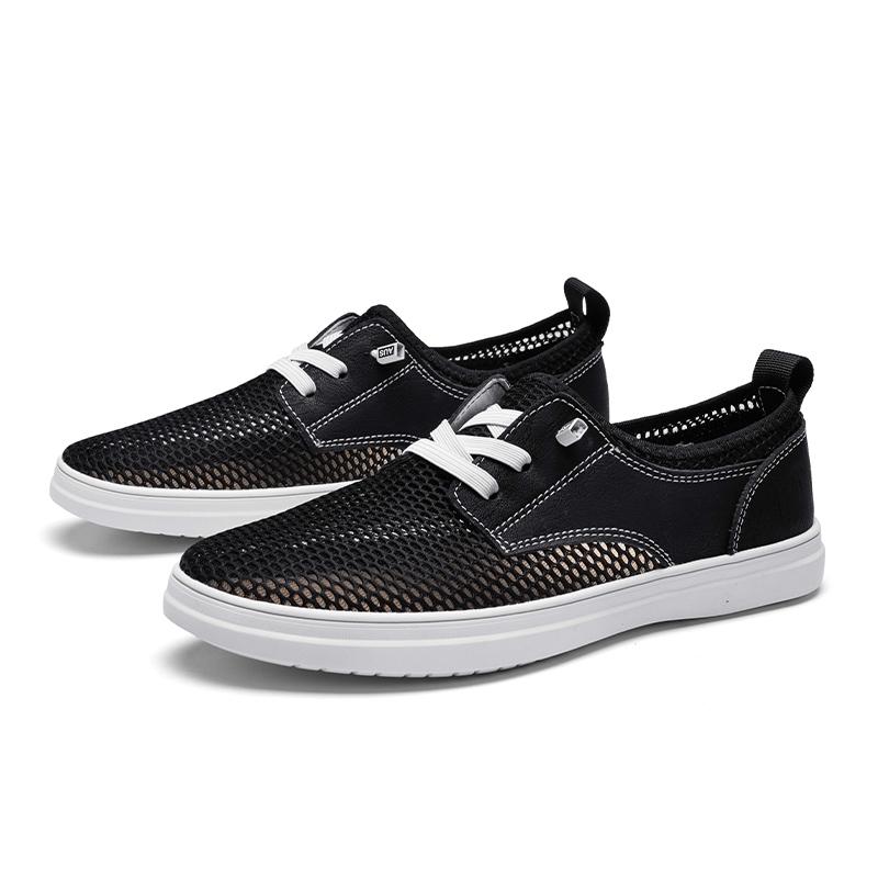 

Модные летние хиты продаж, повседневные мужские кроссовки для активного отдыха, новые дышащие кроссовки, нескользящие, удобные и модные для прогулок на свежем воздухе 45 чёрный