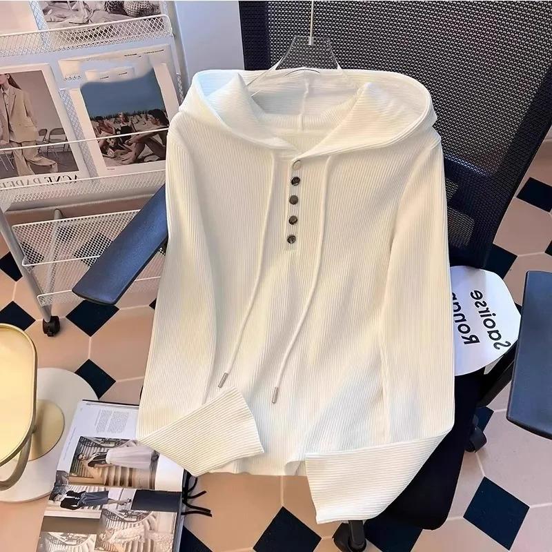 Kapuzenpullover Damen Bequeme Einfarbige Oberteile Sport Stretch Sweatshirt Tops