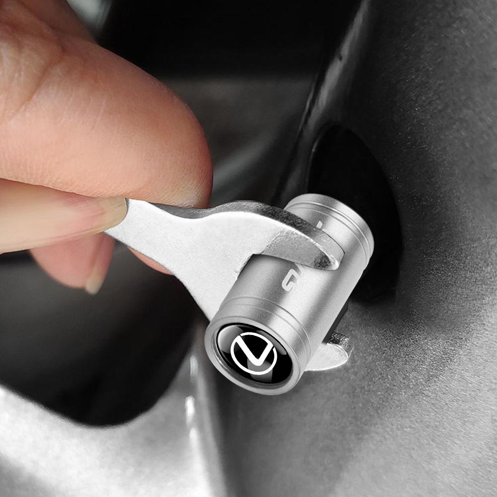 For LEXUS IS200 IS300 LX570 GS300 GX460 ES300 RX450h Al20 4Pcs Car Wheel Tire Valves Cap Dustproof Cover Decoration Accessories wzdf76