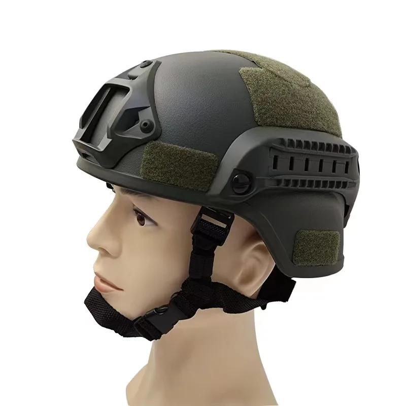 

MICH Tactical Helmet with Quick Release Rail System Military Airsoft Combat Head Protection Gear for Outdoor Enthusiasts зелений