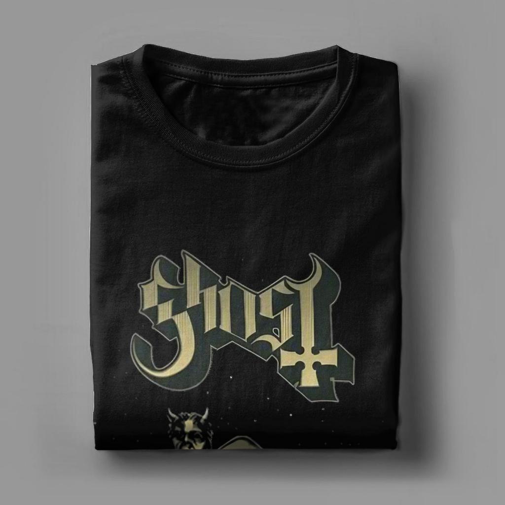 Ghost Band Men T Shirts Vintage Tee Shirt Short Sleeve Crew Neck T-Shirt Cotton Graphic Tops