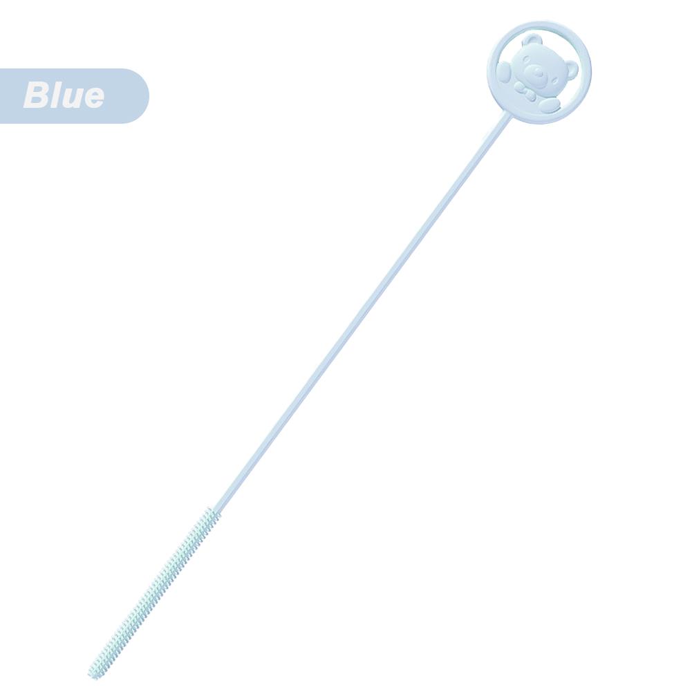 

Щетка для чистки бутылок, тонкая силиконовая щетка, маленькая щетка, чехол для щетки для соломинок, утолщенная удлиненная щетка для соломинок синий