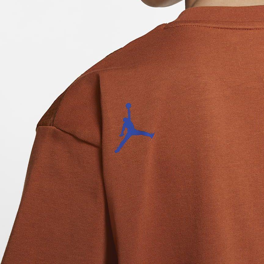 Jordan T-shirts Homme Marron Col Rond Coupe Droite Modérée DM3216-220