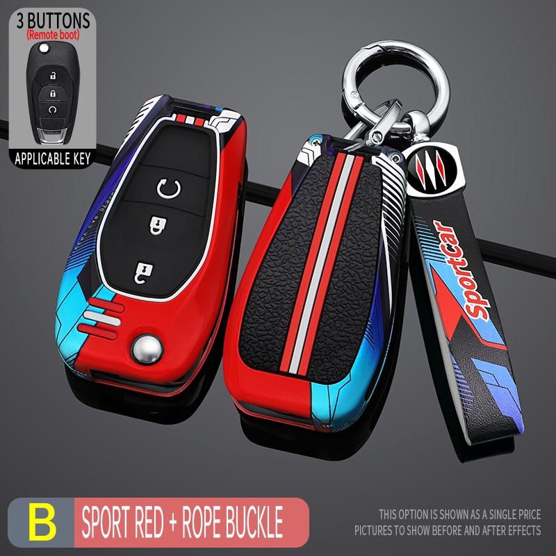 Styling Mouldings Zinc Alloy+Silicone Full  Car Key Case Cover for Chevrolet Cruze Cross Cobalt Captiva Spark Sonic Aveo Tracker