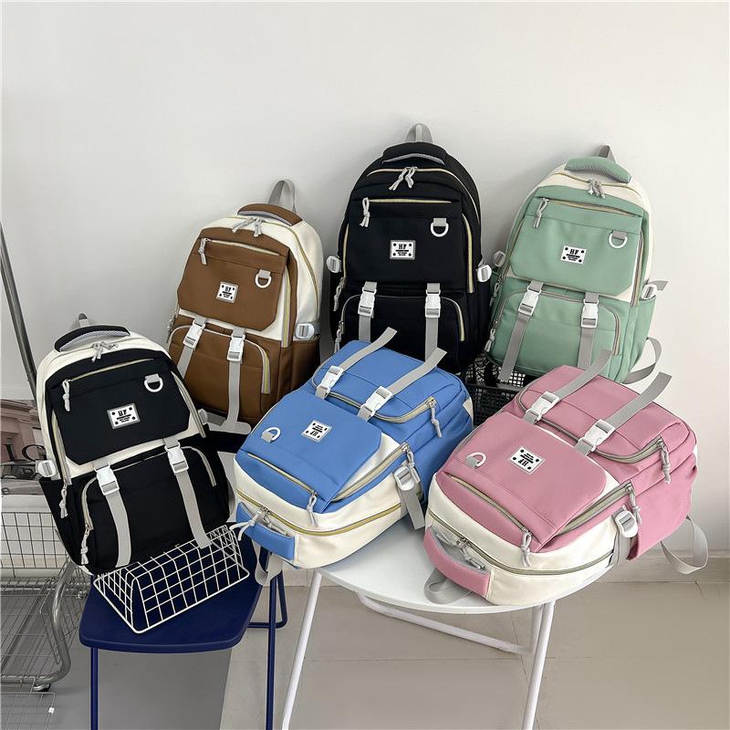 Backpack Large Capacity Campus Waterproof Backpack Outdoor Student Schoolbag