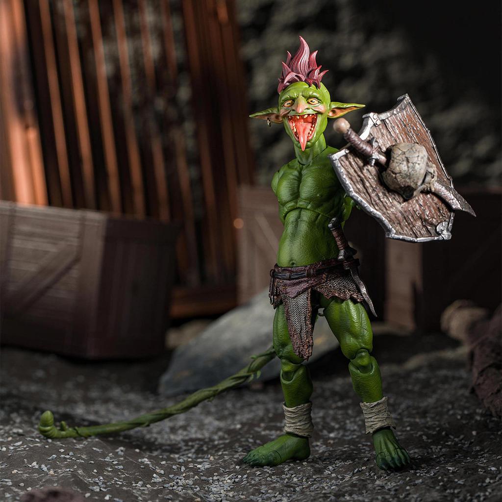 Hopdo Toys Goblin Mohawk Hairstyle Action Figure 1/12 Scale Fully Articulated Collectible Fantasy Creature 14Cm Toy Hobby Gifts