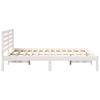 Bed Frame with Headboard White 120 x 190 cm Solid Pine Wood