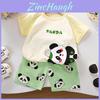 Kids Cartoon Cotton Short Sleeve Sets With Breathable Fabric For Summer Playwear