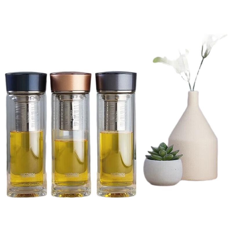 Thermos TCGE-400 Double-Wall Glass Tea Infuser Bottle