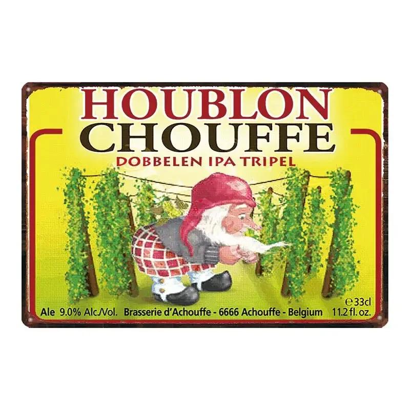 Chouffe Beer Retro Metal Tin Sig Vintage Plate Wall Pub Restaurant Bathroom Decorations For Home Art Decor Iron Poster DU-4910A