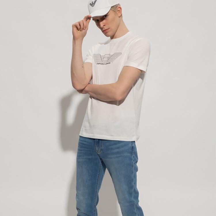 Emporio Armani SS22 T Shirt Men's White 3L1TFD-1JPZZ-0101