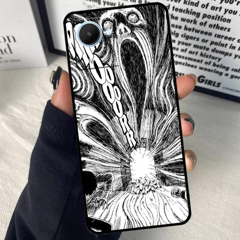 Horror Manga Style For Realme GT7 Pro GT6 C67 C65 C63 C61 C55 C53 C51 C71 C75 10 11 12 13 14 15 Pro Plus Case
