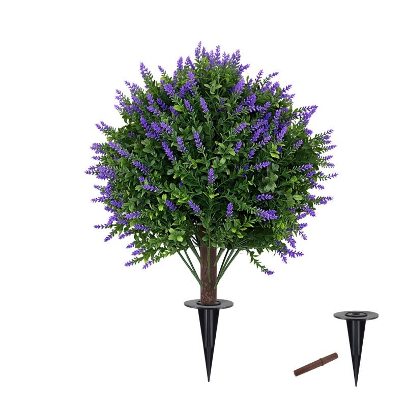 Artificial Boxwood Topiary Ball Outdoor Garden Decor Ground Stake Plant Patio Yard Home Landscaping
