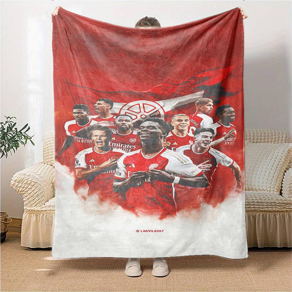 Arsenal Crest Blankets Flannel Printed Breathable Warm Throw Blanket for Home Office Bedspreads 0708a33