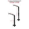 Supporto Leggero in Lega di Alluminio per Acquari Luce Altezza Personalizzabile Impermeabile Accessorio di Supporto per Illuminazione Acquari 2pz