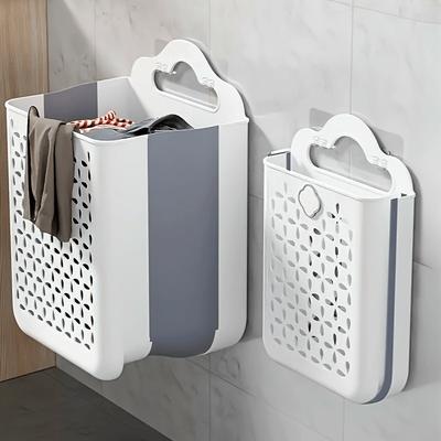 Foldable Laundry Basket Large Capacity Hanging Storage Bin Collapsible Organizer for Bathroom Dormitory Portable Clothes Hamper