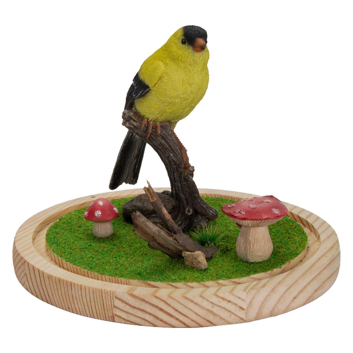 

Ubia Canary Standing on a Stump x x cm Doll Figurine Ornament Animal Garden Decor Realistic Cute Bird (Yellow) 7.5 4.5 11.6 H14034-A