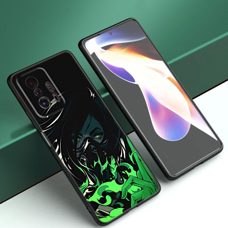 

Чехол для телефона Valorant с изображением игрового персонажа для Xiaomi Mi A2 8 9 SE Note 10 10T 11 12 Lite 9T 11T 12S 12T Pro A3 6X 12X, черный чехол Xiaomi 12T Pro 5G
