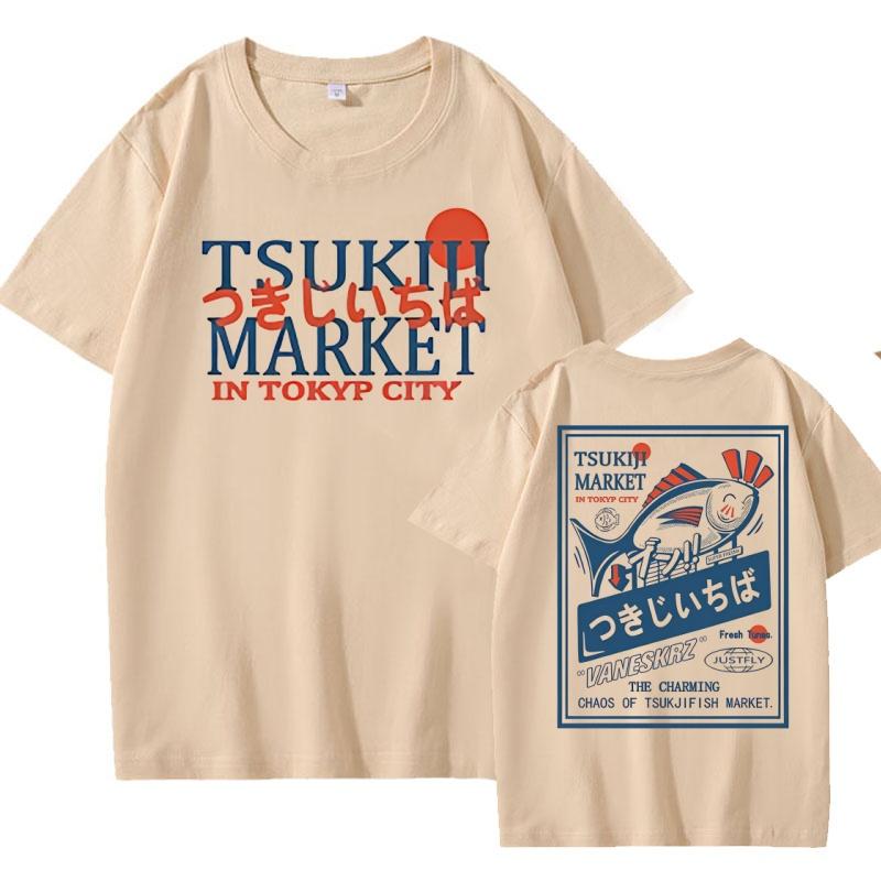2026 Hot Sale Japanese Puffer Fish T-Shirt Tokyo Style Graphic Tshirts Cotton Short Sleeve Round Neck Printed Tshirts Y2k Streetwear Clothes Tee Top