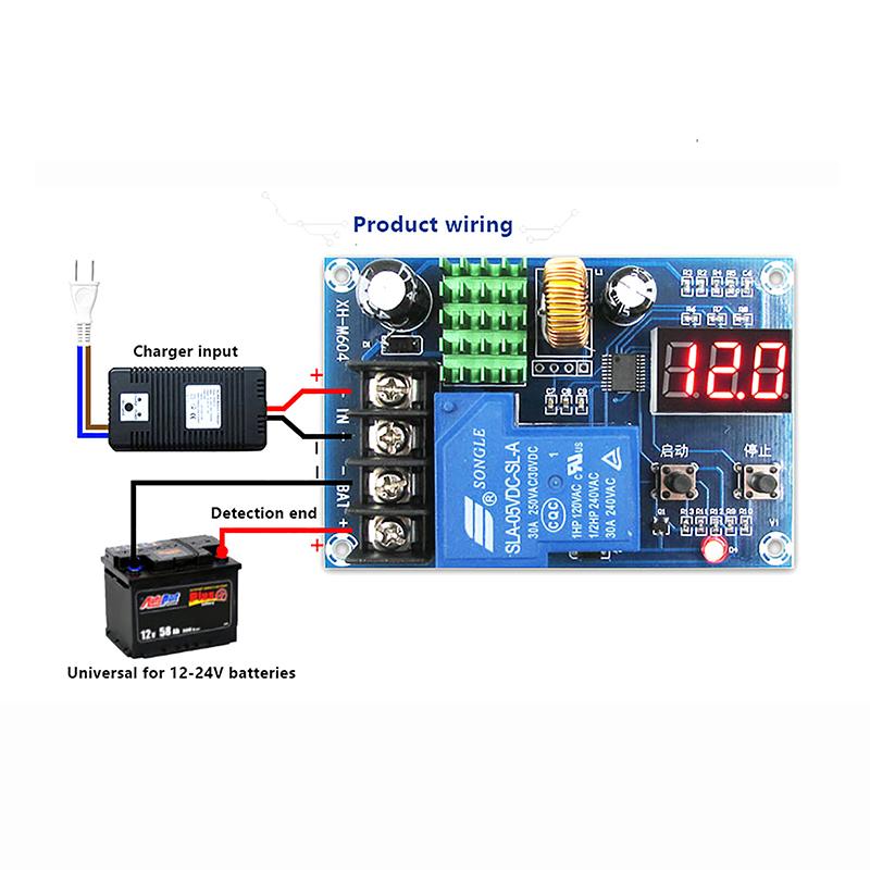 6V-60V Battery Charger Automatic Charging Controller Module Protection Board Relay Switch