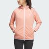 Adidas Wind.Rdy Long Sleeve Jacket With Letter Logo Print Golf Sports Hooded Coat Women Jacket Pink Brown HY0849