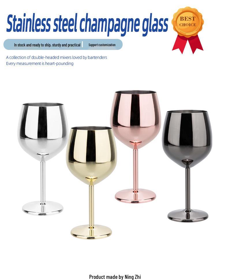 Europäisches Luxus-Wein- und Champagnerglas aus Edelstahl