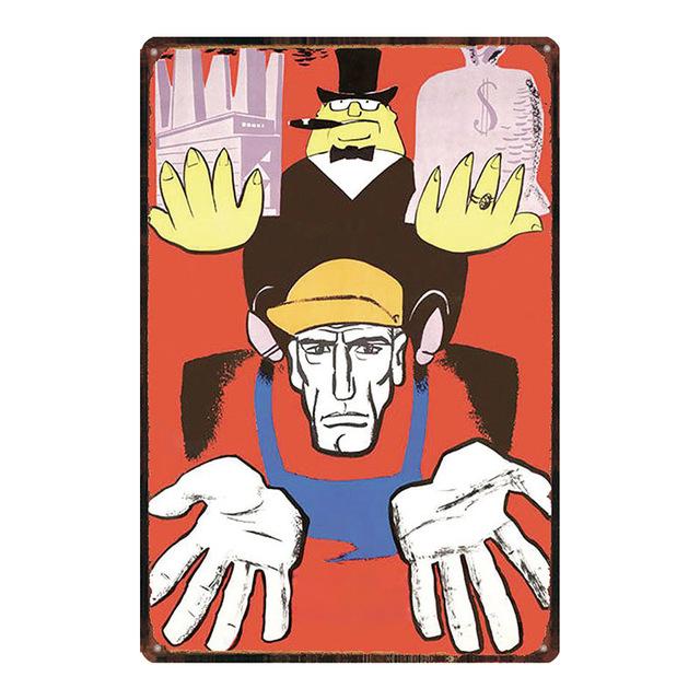 Vintage Russian Metal Plaque Pin Up Sexy Girl Tin Sign Pub Club Bar Cafe Shop Home Wall Art Decor Metal Plate Iron Painting