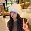 Recommended Soft Temperament Plush Wool Hat Women's Winter Warm White Cold Hat Knitted Hat Tide