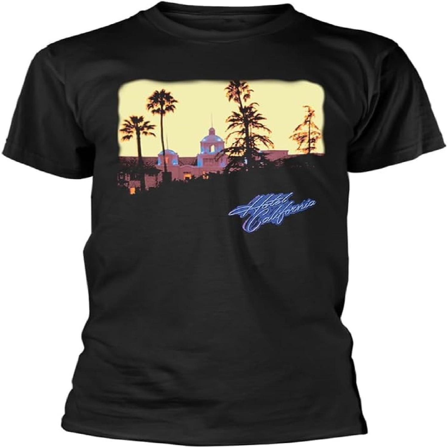 Men s Hotel California (Back Print) Slim Fit T-Shirt XX-Large Black S