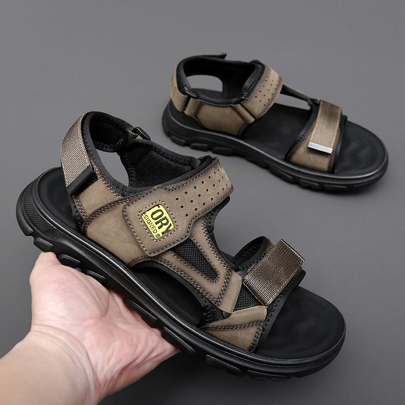 Hot Selling Summer Men Sandals Mens Casual Shoes Outdoor Men Leather Sandals Comfortable Versatile Breathable Walking Shoes