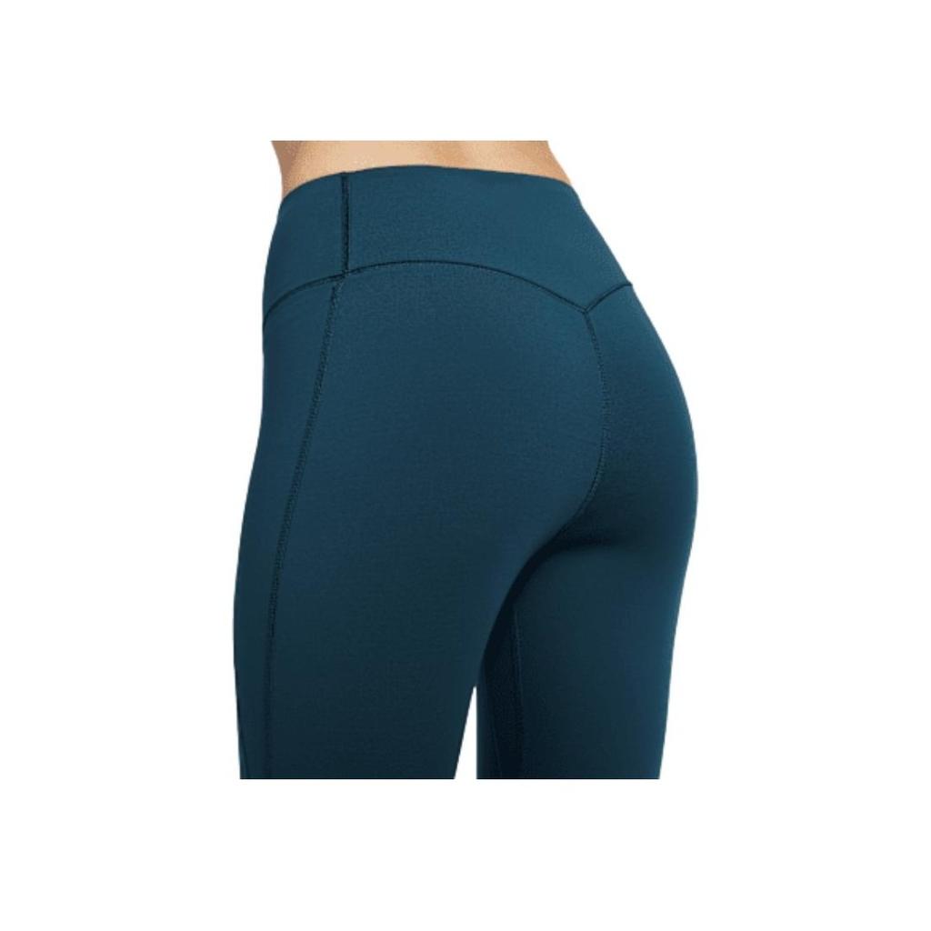 Nike Universal Dri-Fit High Waist Comfortable Solid Color Sports Long Pants Women Bottoms Deep-Sea-Blue Coal-Black Cracked-Blue HQ6814-478
