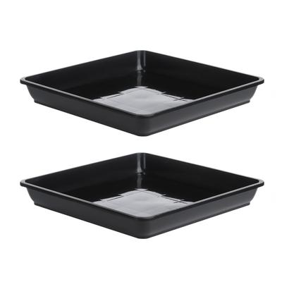 Plastic Flower Pot Drip Trays 2pcs Red Mini Fleshy Plants Receiving Plate for Home Garden Yard  Indoor Plants Water