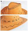 Western Cowboy Style Sun Hats Cowgirls Artificial Suede Wide Brim Leisure Woman Accessories Hats Head Decoration Handsome Hats