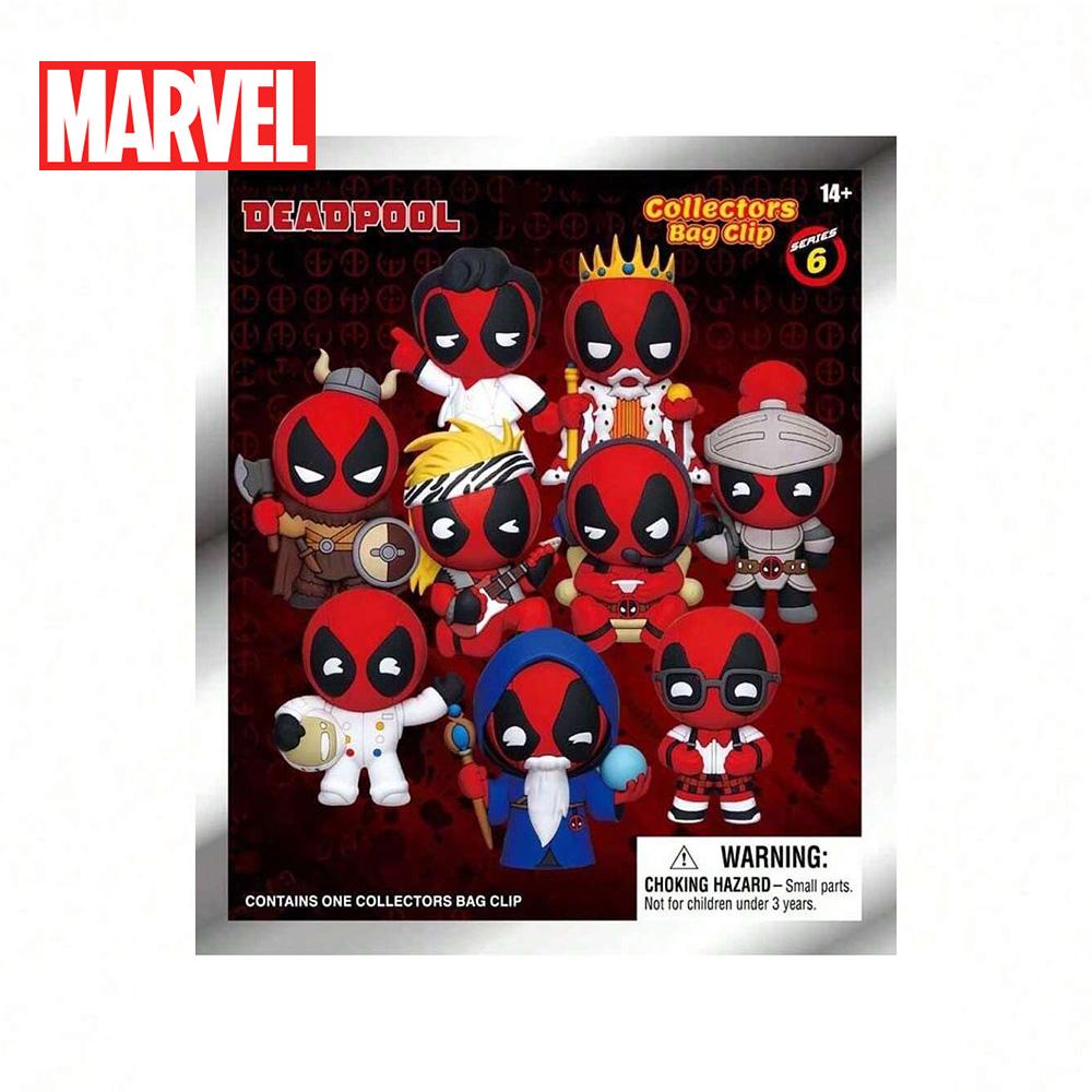 

1PC Marvel Officially Licensed Deadpool 3D Figurine Blind Box Bag Clip Anime Figure Keychain Anime Collector Backpack Kering