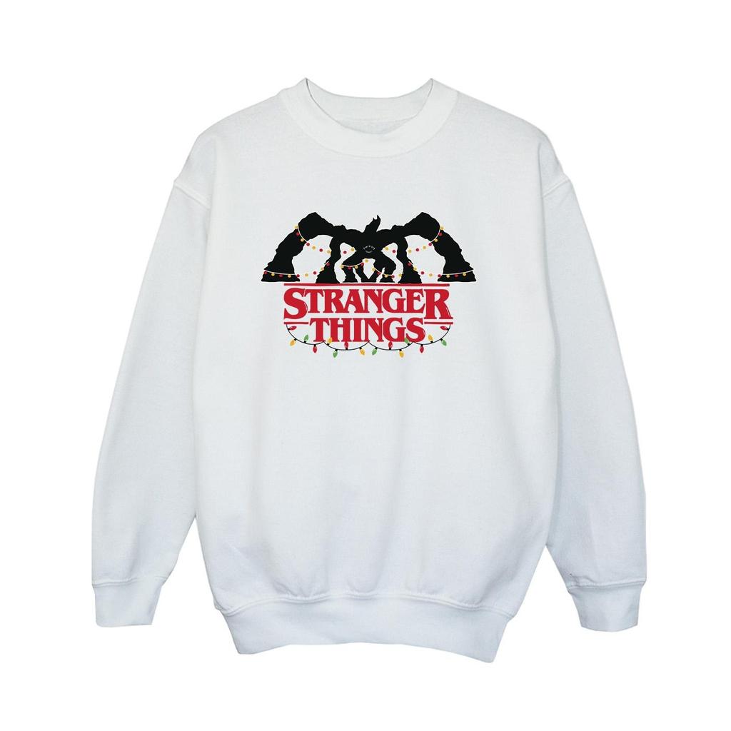 Netflix Jungen Stranger Things Demogorgon Weihnachtslichter-Sweatshirt
