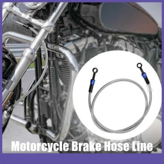 Single AN3 28 90 Degree M10 Motorcycle Hydraulic Brake Line Hose 110cm Universal