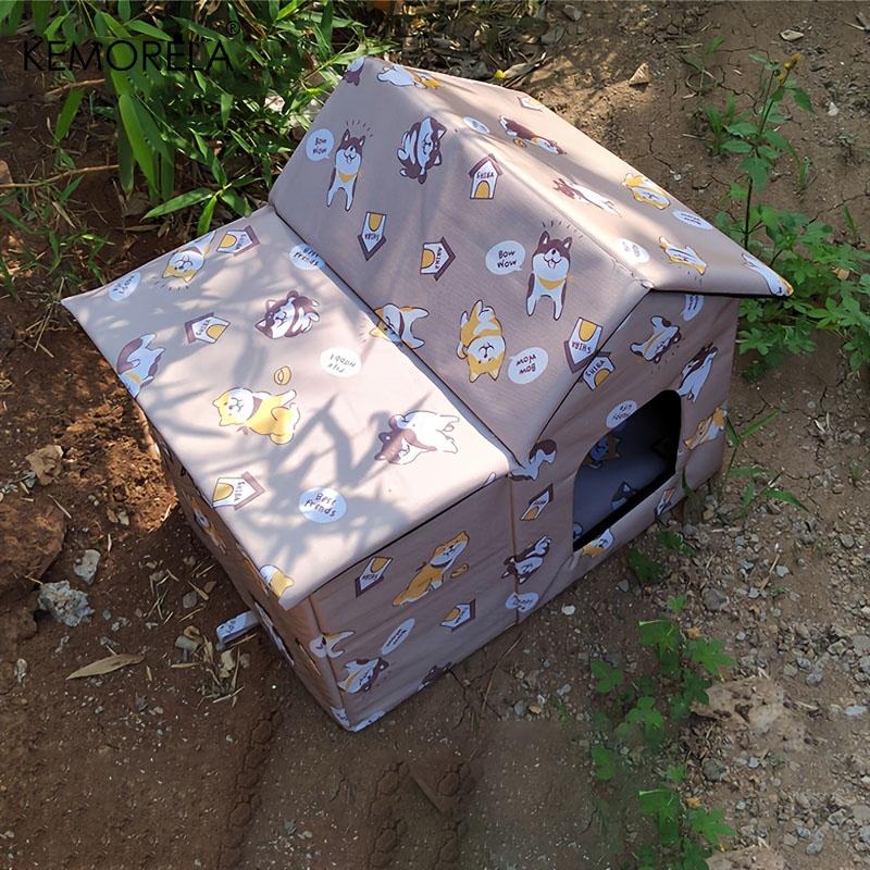 

Deluxe Cozy Waterproof Cat House Outdoor Warm Pet Shelter Removable Washable Design for All Seasons