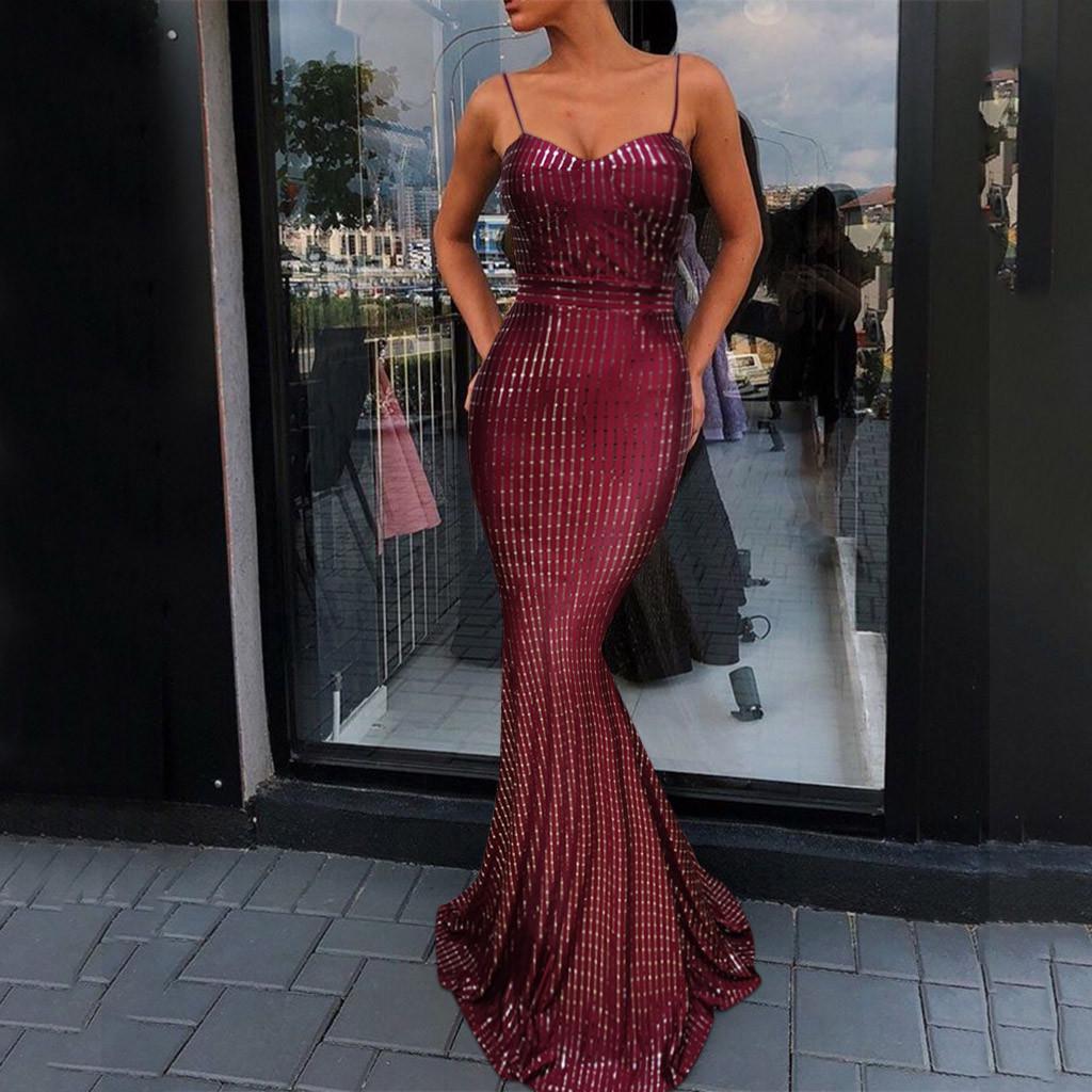 

(SU)Женский бюстгальтер с открытыми плечами, бронзовое тонкое длинное сексуальное платье, вечернее платье для выпускного вечера