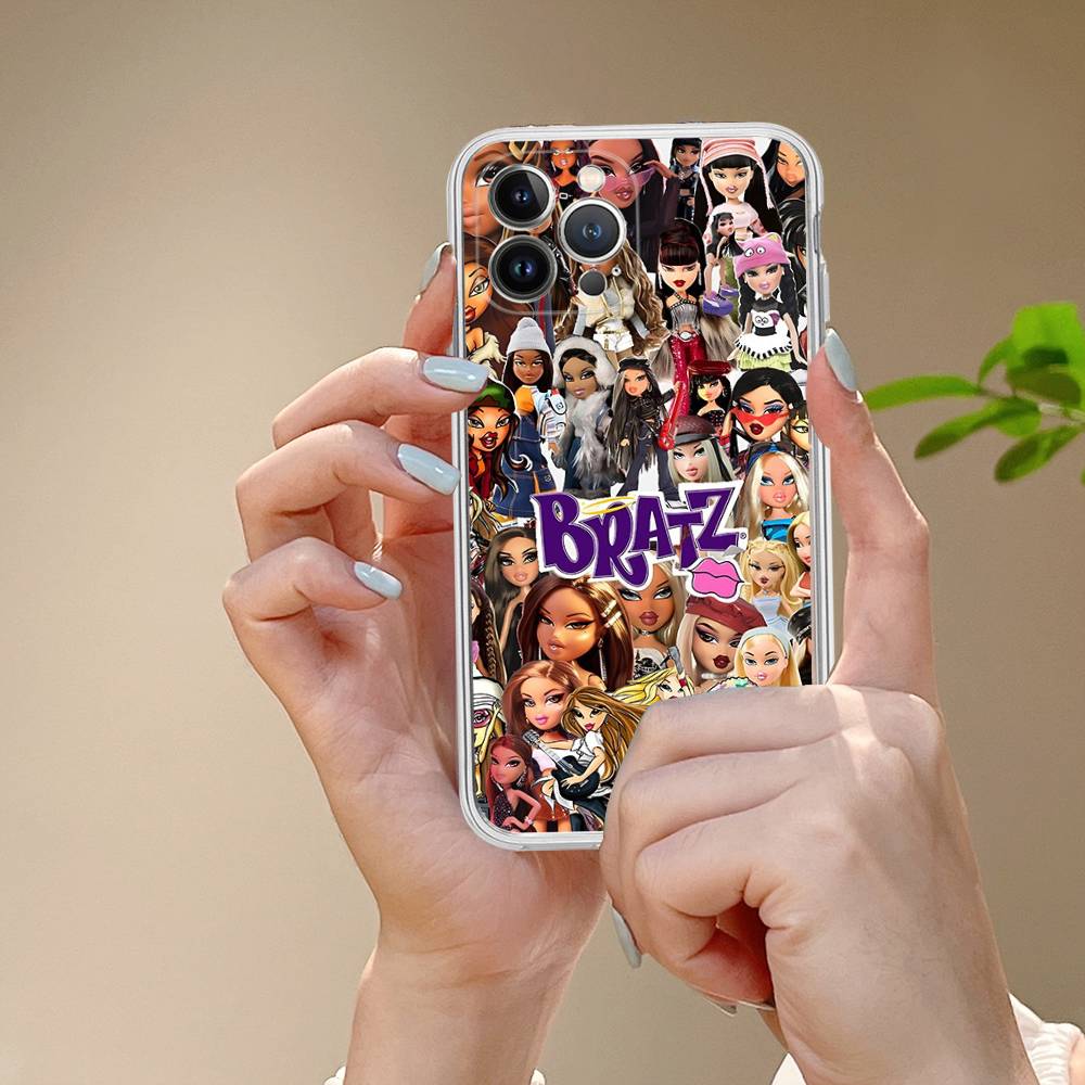 Cute B-Bratz Doll Transparent Soft Phone Case For IPhone 15 12 14 16 17 13 Plus 11 Pro Max 13 Pro