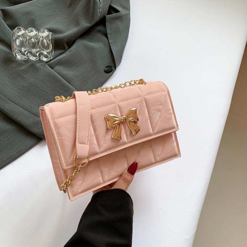 

Xiaoxiangfeng underarm bag women s 2024 summer new simple and fashionable small square bag casual trend shoulder messenger bag рожевий